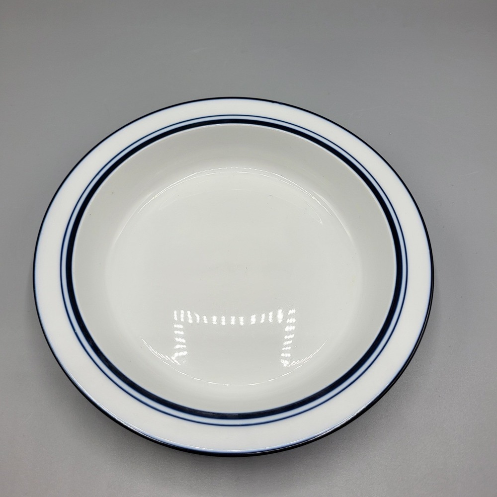 Dansk Bistro Soup Bowl 8" Christianshavn Blue Portugal Stoneware White Navy #1